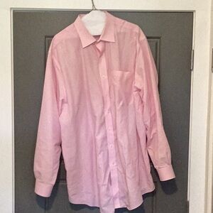 Brooks Brothers Dress Shirt Pink with white checks 181/2 36/37